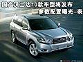 國產(chǎn)漢蘭達(dá)10款車型將發(fā)布 參數(shù)配置曝光-表