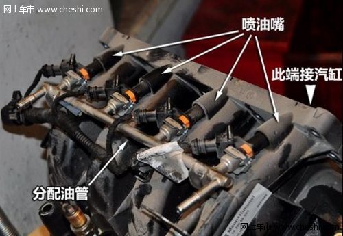 喷油嘴是一个由电磁控制的阀门,喷孔的中间有一个阀针堵住喷孔,当需要