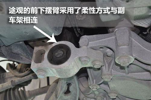 车架车型的发动机都是通过液压装置或者是橡胶衬套悬置在其副车架上的