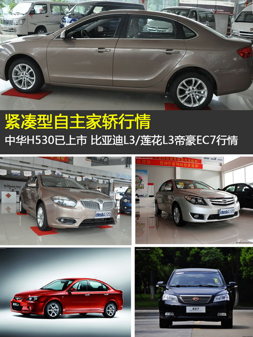 中华530上市 紧凑型家轿竞争车型行情