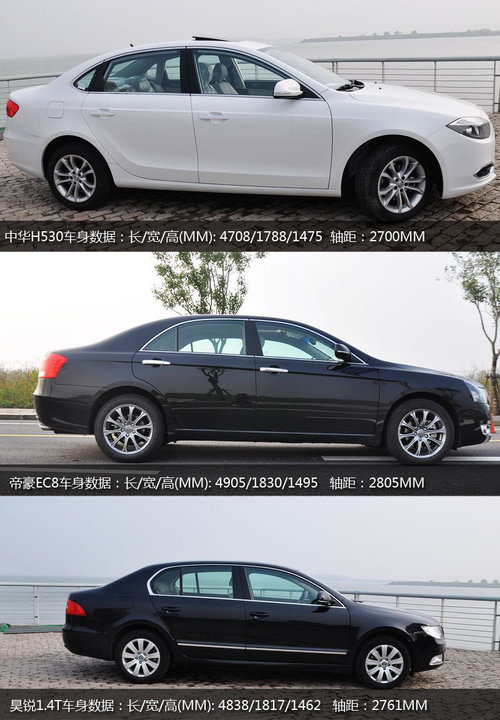 错位对比 中华H530/帝豪EC8/昊锐1.4T