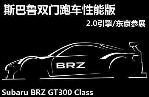 斯巴鲁双门跑车性能版 2.0引擎/东京参展