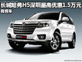 長城哈弗H5深圳最高優(yōu)惠1.5萬元 有現(xiàn)車