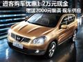 逍客購車優(yōu)惠1.2萬元現(xiàn)金 送2000元裝潢