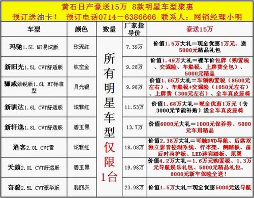 购车首举7天包换 黄石东风日产品质无忧