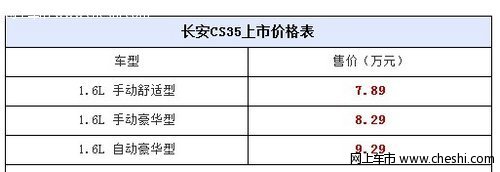 自在自不凡 长安CS35台州地区上市发布