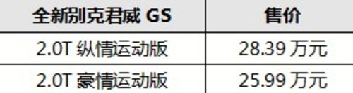 智驱豹君威GS  豪情运动版仅售25.99万