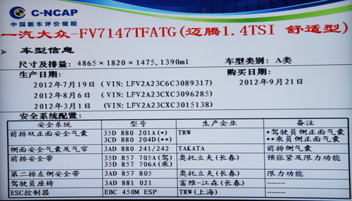 思铭/启辰D50未获满分 6款新车碰撞解析