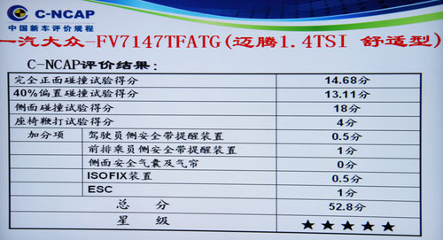 思铭/启辰D50未获满分 6款新车碰撞解析