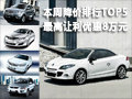 本周降價(jià)排行TOP 5 最高讓利優(yōu)惠8萬(wàn)元