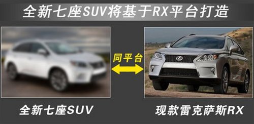 雷克萨斯将推出七座SUV 基于RX平台打造