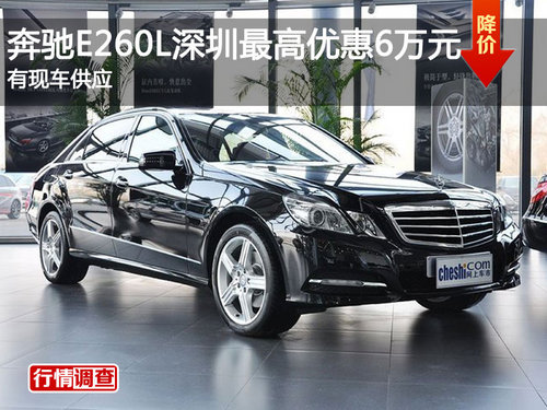 奔驰E260L深圳最高优惠6万元 有现车供应