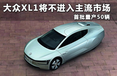 大众XL1将不进入主流市场 首批量产50辆