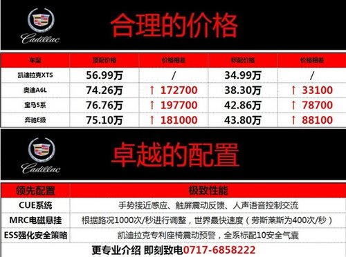 凯迪拉克XTS送5年15万公里超长保修保养