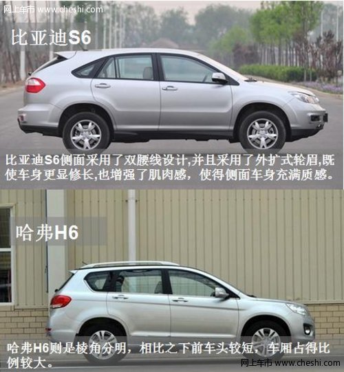 以“貌”取车 比亚迪S6/哈弗H6外观对比