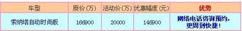 荆门北京现代索纳塔最低70000就可提车