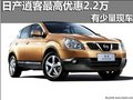 南寧日產(chǎn)逍客優(yōu)惠2.2萬(wàn)元 少現(xiàn)車
