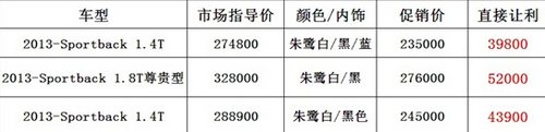 奥迪A3最高优惠5万元 仅限十一车展期间