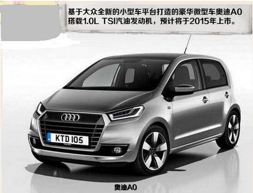 奥迪A0微型车 配1.0TSI动力/2015年上市