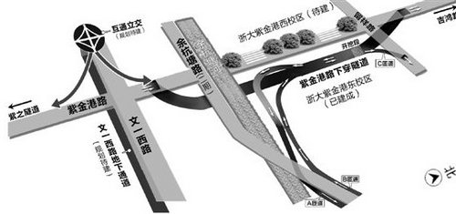 杭州首个地下立交主线全线贯通 牵起数条一线通