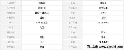 深圳捷豹XF 3.0T豪华型一口价55.3万元