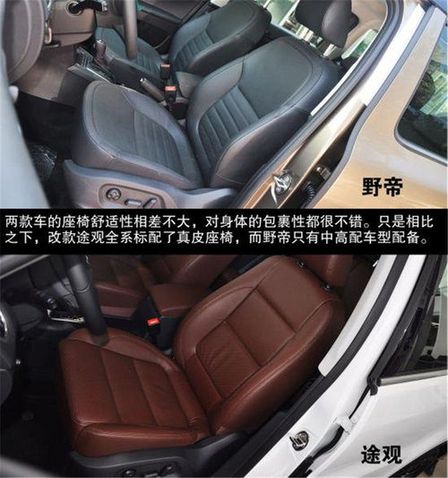 同平台SUV新老之争 斯柯达野帝对比大众途观