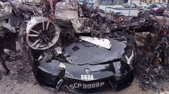 三辆兰博基尼撞车报废 千万瞬间化为泡影