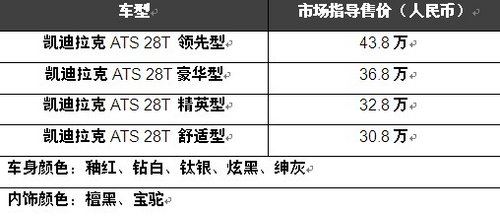 凯迪拉克ATS风尚运动豪华轿车湖南首发