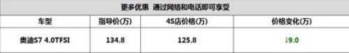 宜昌奥迪S7享冬季车展价优惠90000元