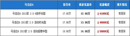 银迅马自达年终收官之作——全系大降价