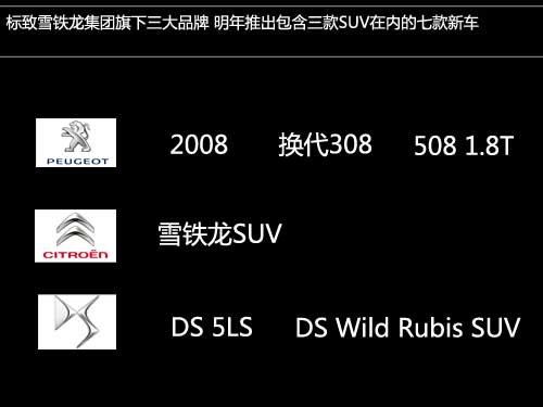 标致雪铁龙今年目标55万 明年推7款新车