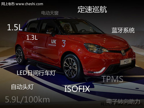 2014款MG3国内上市 售价6.97-9.77万元