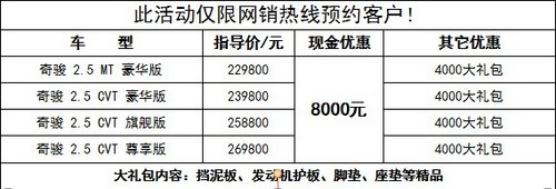 贵州铜仁日产奇骏年末团购 钜惠12000元