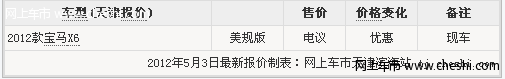 新款宝马X6越野报价大幅优惠