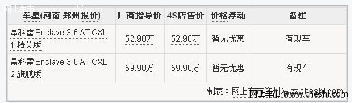 昂科雷郑州现车供应 购车暂无现金优惠