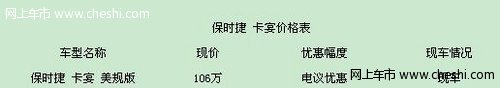 2012新款美规保时捷卡宴现车促销106万