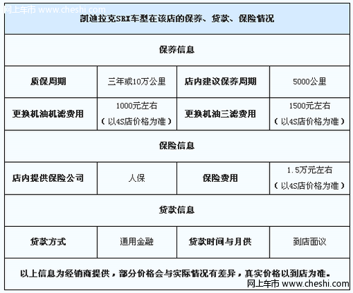 凯迪拉克SRX有现车 购车享保养及贷款方案