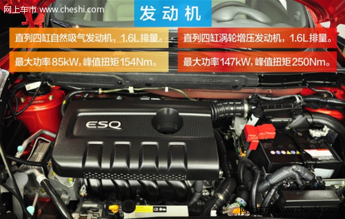 英菲尼迪ESQ图解 搭配1.6L和1.6T发动机