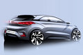 現代新i20 Coupe草圖發布 巴黎車展首發