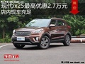 現(xiàn)代ix25最高優(yōu)惠2.7萬(wàn) 降價(jià)競(jìng)爭(zhēng)昂科拉