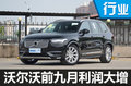 沃尔沃前三季度利润增1.5倍 中国大涨两成
