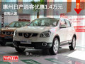 惠州日產(chǎn)逍客優(yōu)惠1.4萬(wàn)元小巧靈活的SUV