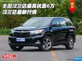 丰田汉兰达最高优惠6万 汉兰达最新行情