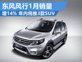 東風(fēng)風(fēng)行1月銷(xiāo)量增14% 年內(nèi)將推出3款SUV