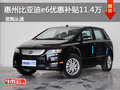 惠州比亞迪e6優(yōu)惠補貼11.4萬 現(xiàn)車充足