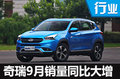 奇瑞9月銷量大增48% 未來兩月再推3新車