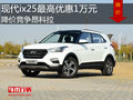 現(xiàn)代ix25最高優(yōu)惠1萬元 降價(jià)競爭昂科拉
