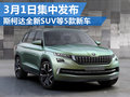 斯柯達全新SUV等5新車 3月1日將集中發布