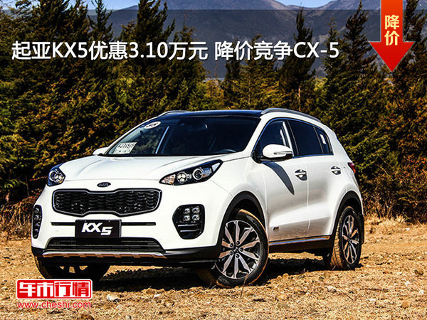 起亞KX5優(yōu)惠3.10萬元 降價競爭CX-5-圖1