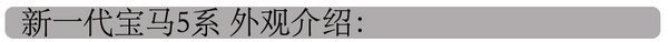 诚意换代只为夺冠 试驾 新一代宝马5系-图5